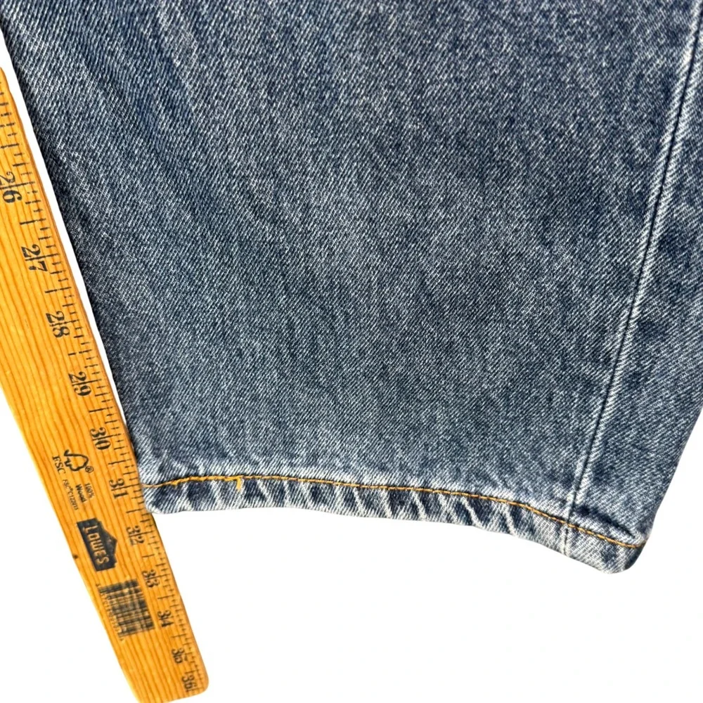 Levi's 550 Mens Blue Relaxed Fit Straight Leg Jeans Y2K Distressed Denim‎ 36x32